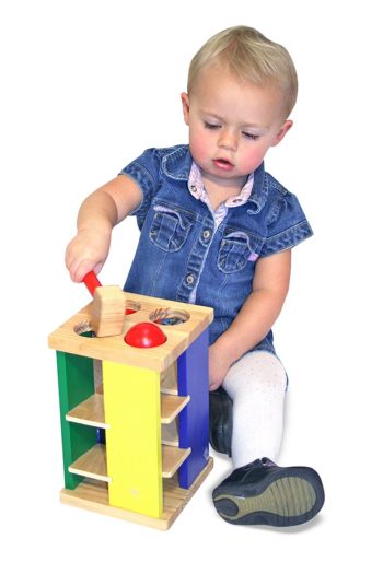 Melissa and Doug Wooden Stack and Roll Tower