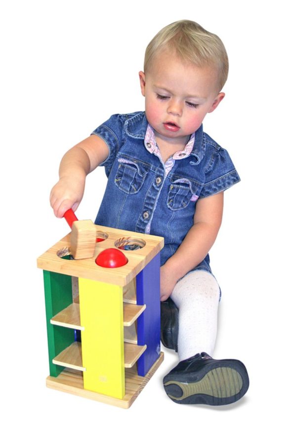 Melissa and Doug Wooden Stack and Roll Tower