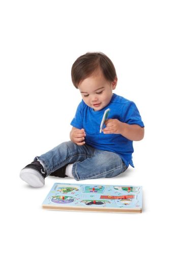 Melissa & Doug Wooden Sound Puzzle - English Children's Songs 2