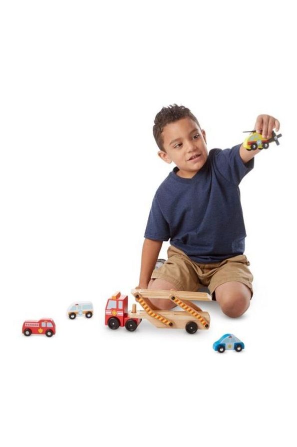 Melissa & Doug Emergency Rescue Vehicle - Transport Truck
