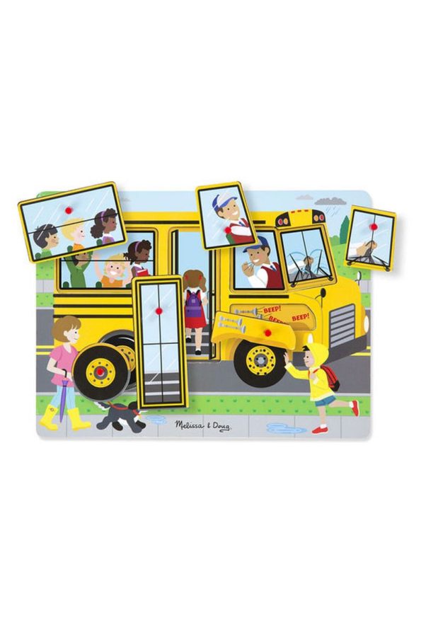 Melissa and Doug Wooden Sound Puzzle - The Wheels on the Bus