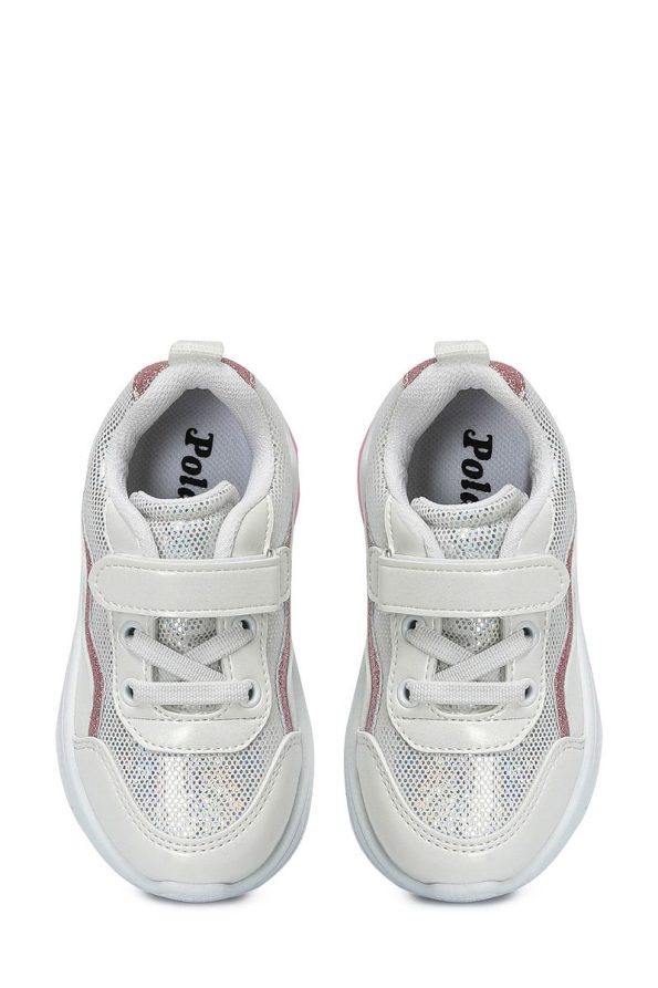 Polaris White Girl's Sports Shoes