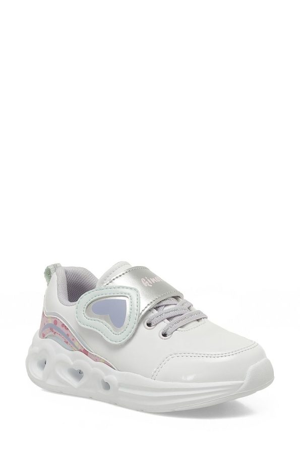 Kinetix Ruby White Girls' Sports Shoes