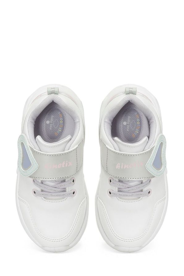 Kinetix Ruby White Girls' Sports Shoes