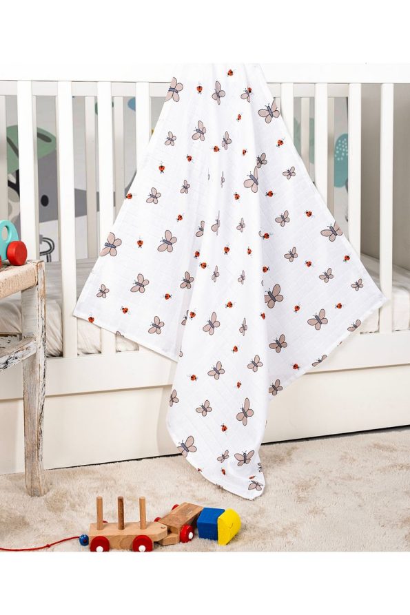 EIFIN Multi-Purpose Muslin Cloth & Blanket Set - 3 Pieces, 100% Cotton, Oeko-Tex Certified
