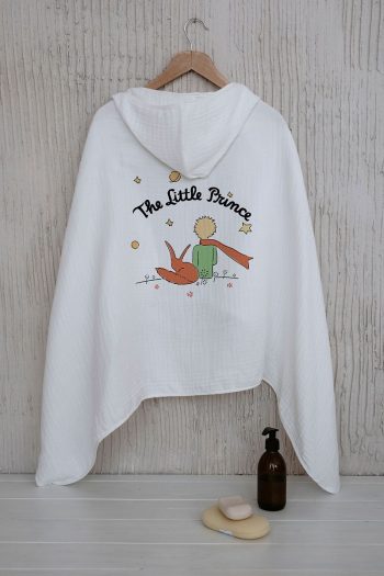 Tuğba Swan 4-Layer Muslin Hooded Towel - Pure Baby Series - Fox and Little Prince