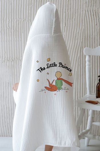 Tuğba Swan 4-Layer Muslin Hooded Towel - Pure Baby Series - Fox and Little Prince
