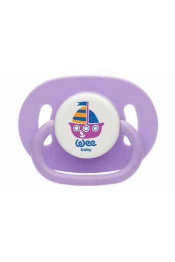 Wee Baby Silicone Cherry Tip Oval Body Pacifier No:3 Lilac 18 Months