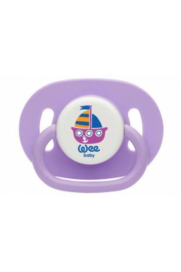 Wee Baby Silicone Cherry Tip Oval Body Pacifier No:3 Lilac 18 Months