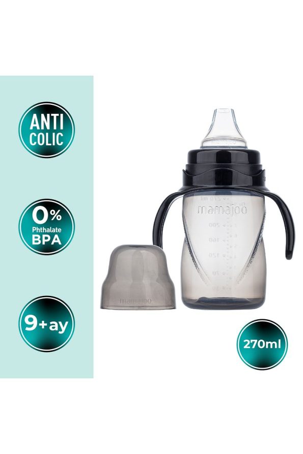Mamajoo Spill-Proof Training Cup with Handles, 270 ml, Black