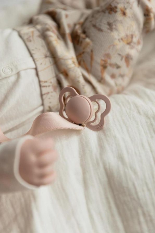 Bibs Couture Rubber Pacifier - Blush 6 Months+