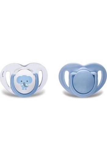 Elephant & Blue Pattern Pacifier Set for Newborns