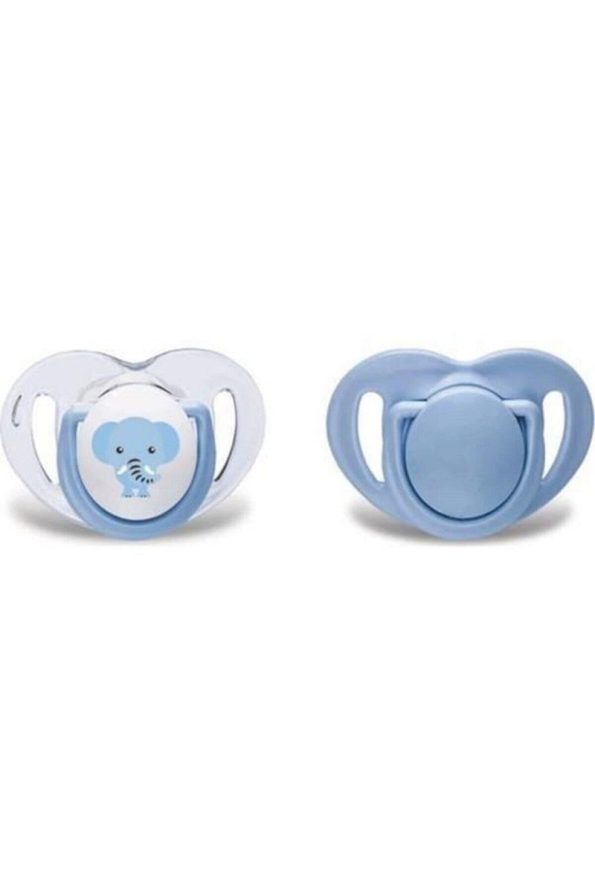 Elephant & Blue Pattern Pacifier Set for Newborns