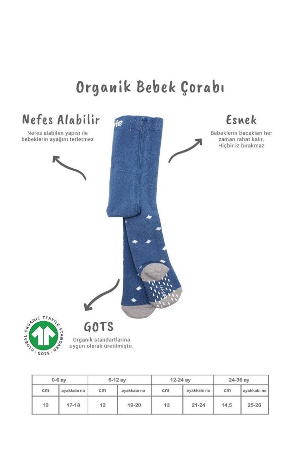 Bistyle Organic Polka Dot Non-Slip Towel Baby Tights