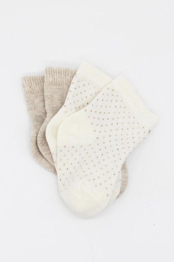Bistyle Organic Seamless 2-Pack Polka Dot Baby Socks