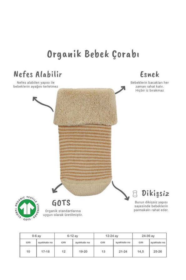 Bistyle Organic Seamless Non-Slip Baby Socks