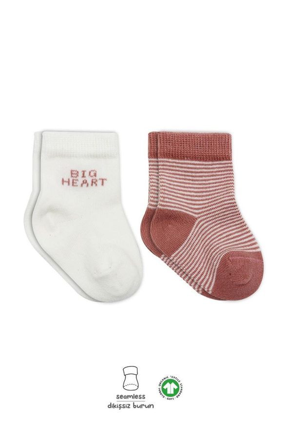 Bistyle Organic Baby and Kids Seamless Big Heart Cotton Socks