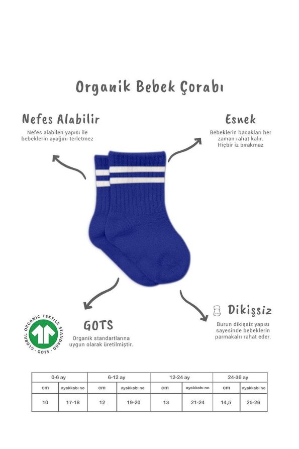 Bistyle Organic Basic Long Socks for Boys and Girls