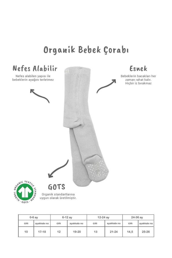Bistyle Bistil Organic Basic Non-Slip Towel Baby Tights