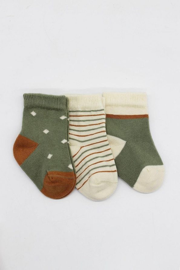Bistyle Organic Seamless Polka Dot Baby Socks Set for Girls 0-3 Months