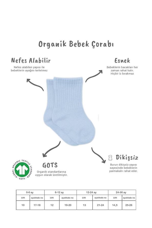 Bistyle Organic Basic Long Socks for Babies