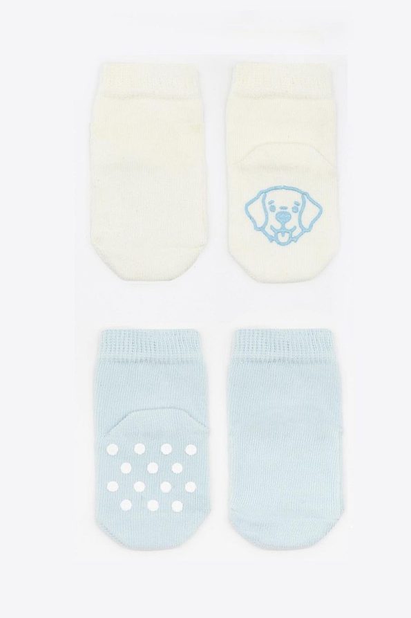 Bistyle Organic Seamless 2-Pack Non-Slip Baby Socks