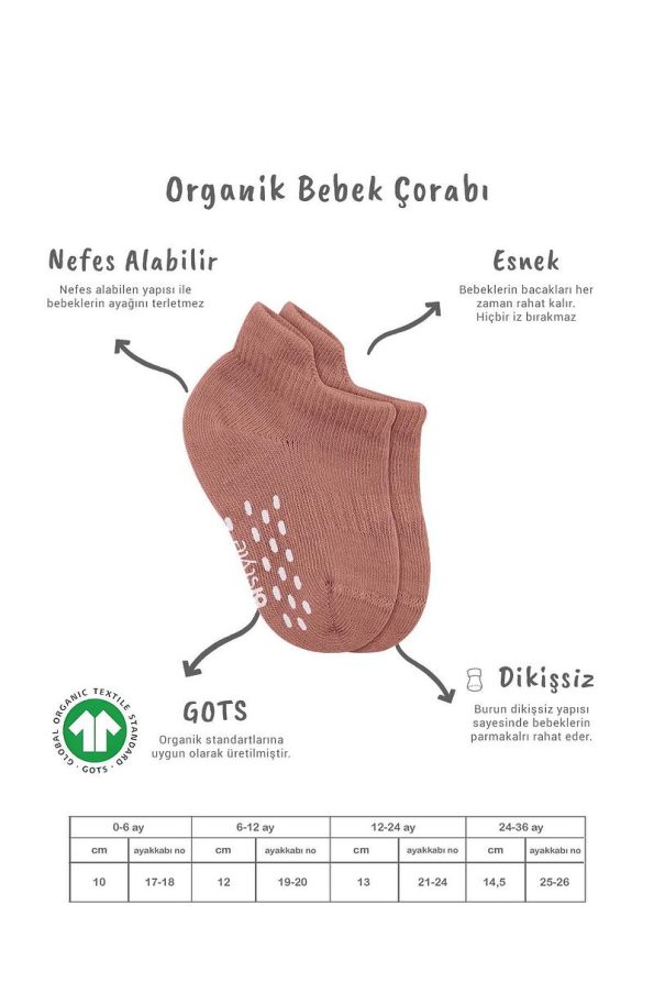 Bistyle Organic Baby and Kids Non-Slip Sneakers Socks