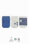 Bistyle Organic Seamless 3-Pair Polka Dot Non-Slip Baby Socks 0-3 Months