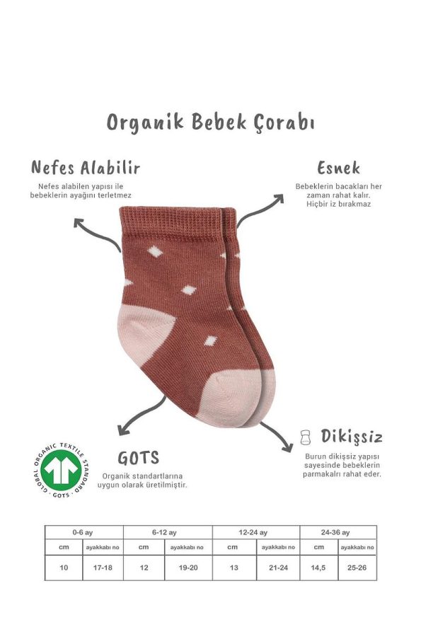 Bistyle Organic Seamless Polka Dot Baby Socks Set for Girls 0-3 Months