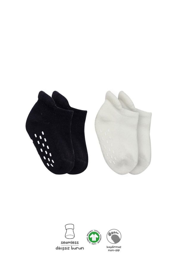 Bistyle Organic Non-Slip Baby and Kids Sneaker Socks