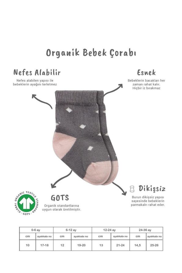 Bistyle Organic Seamless Polka Dot Baby Socks Set for Girls 0-3 Months