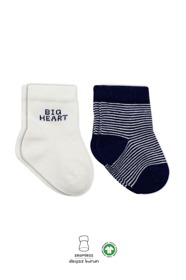 Bistyle Organic Baby and Children's Seamless Big Heart Cotton Socks