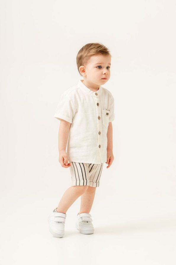 JNF Kids Boys' Shirt and Pocketed Two-Piece Set