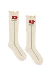 Katia & Bony Baby Floral Ankle Socks Ecru
