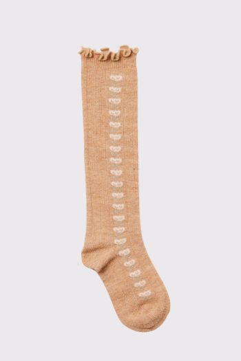 Katia & Bony Baby Floral Pattern Ankle Socks Brown