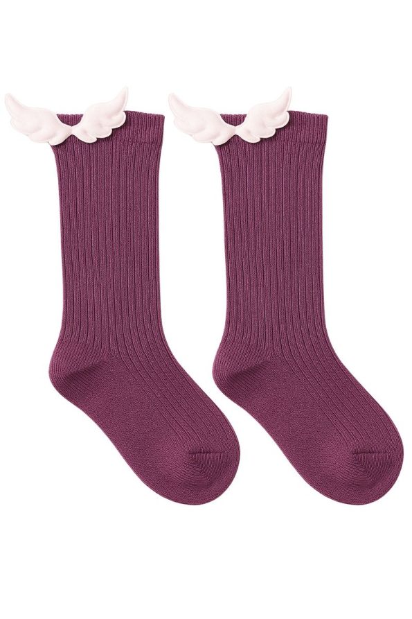 Katia & Bony Baby Wing Accessory Knee-High Socks Purple