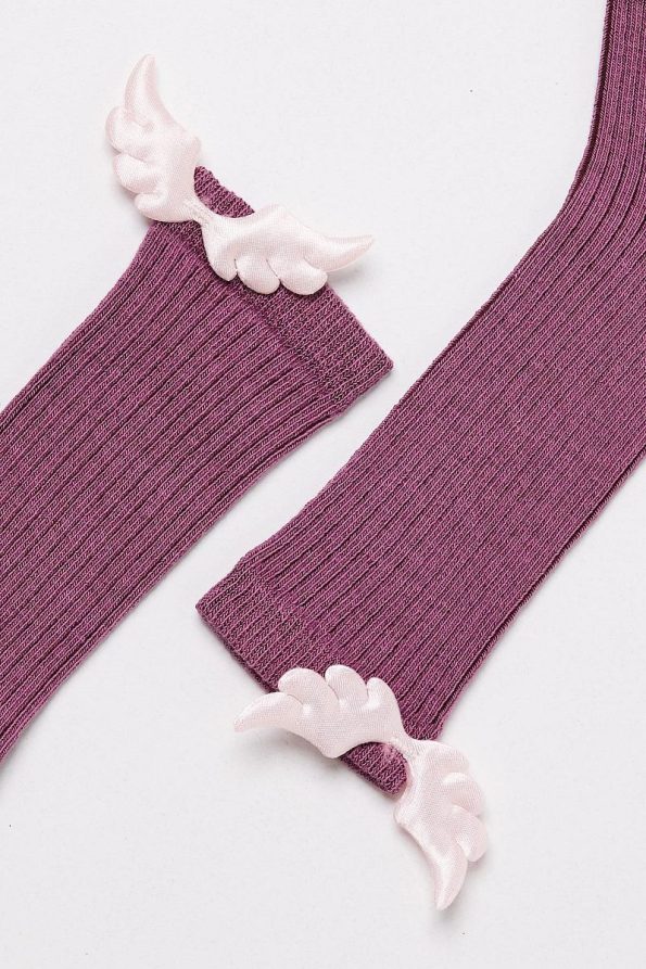 Katia & Bony Baby Wing Accessory Knee-High Socks Purple