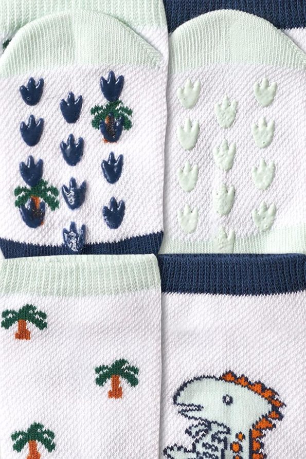 Katia & Bony Baby Dinosaur Print Grip Socks