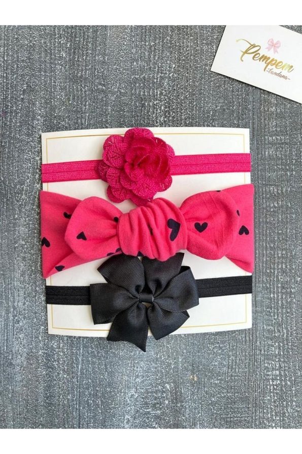 Pink Bandana Set for Baby Girls