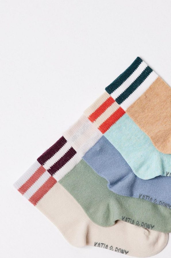 Katia & Bony Baby 5-Pack Striped Ankle Socks
