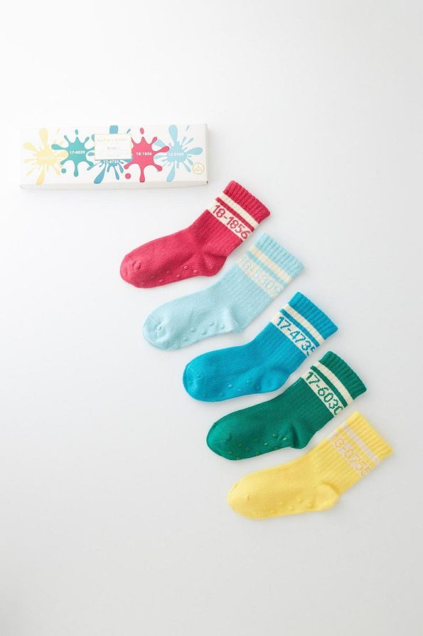 Katia & Bony Baby 5-Pack Pantone Colorful Boxed Ankle Socks