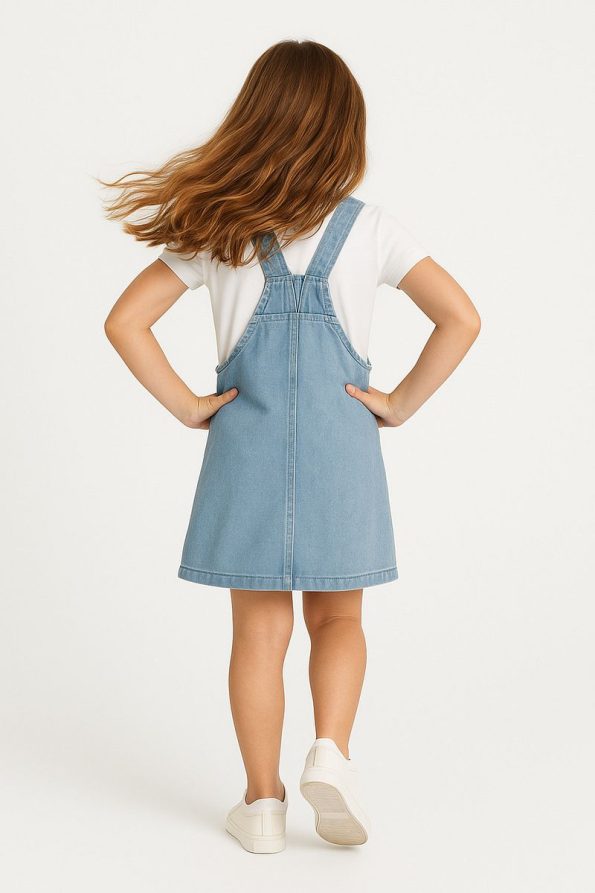 Minnie Mouse Embroidered Denim Pinafore Dress for Girls Ages 2-8