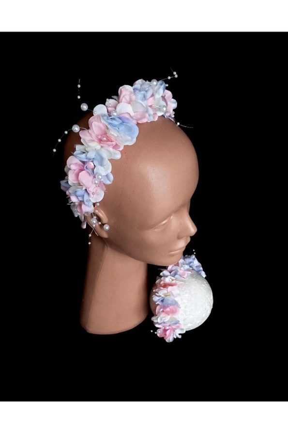 Newborn Mother and Baby Outfit Set with Floral Headbands