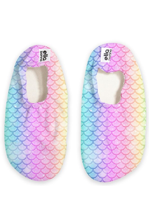 Ella Bonna Rainbow Themed Girls Beach Outfit with Swim Shoes & Swimsuit Set