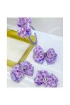 QUEEN ACCESSORIES Purple 4-Piece Star Pattern Mother-Daughter Baby Hair Accessories Set