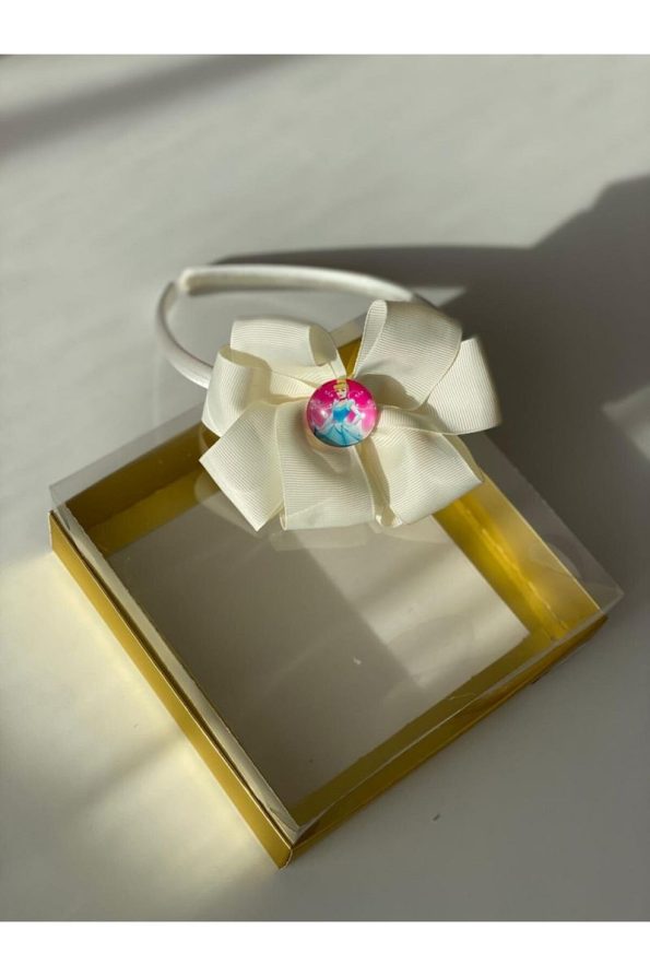 Princess Sindrella Cream Satin Bow Headband for Kids