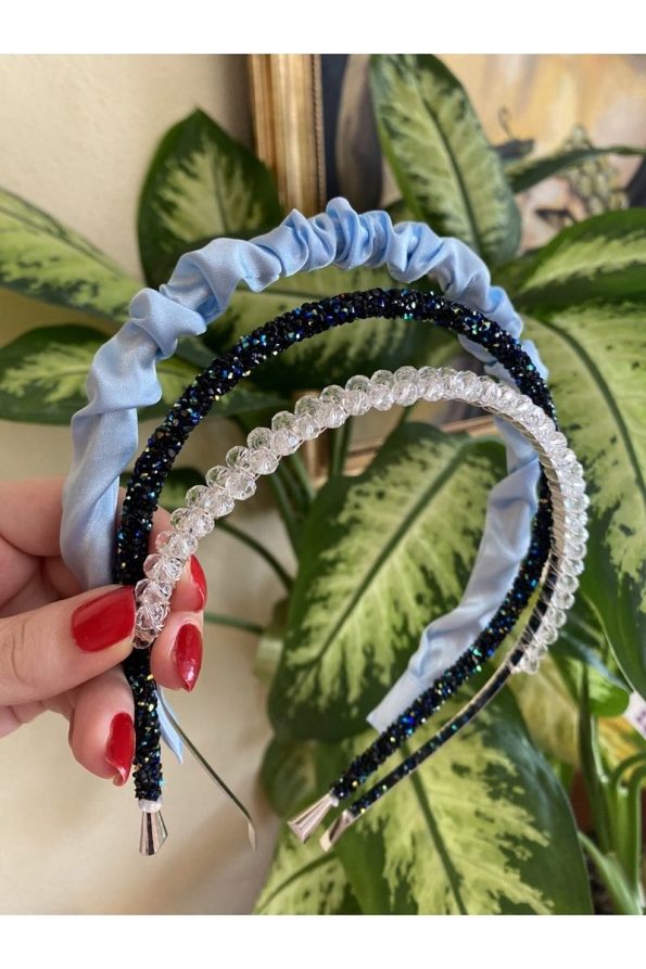 Sparkly Pearl Headband Set