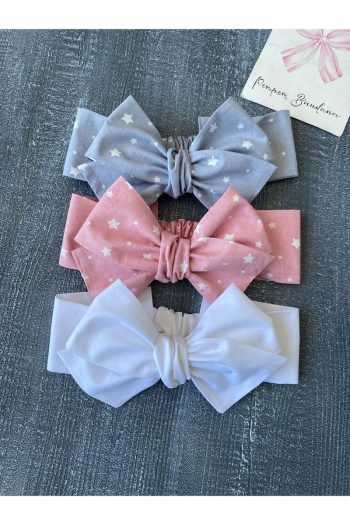 Pink Bow Bandana Set for Baby Girls