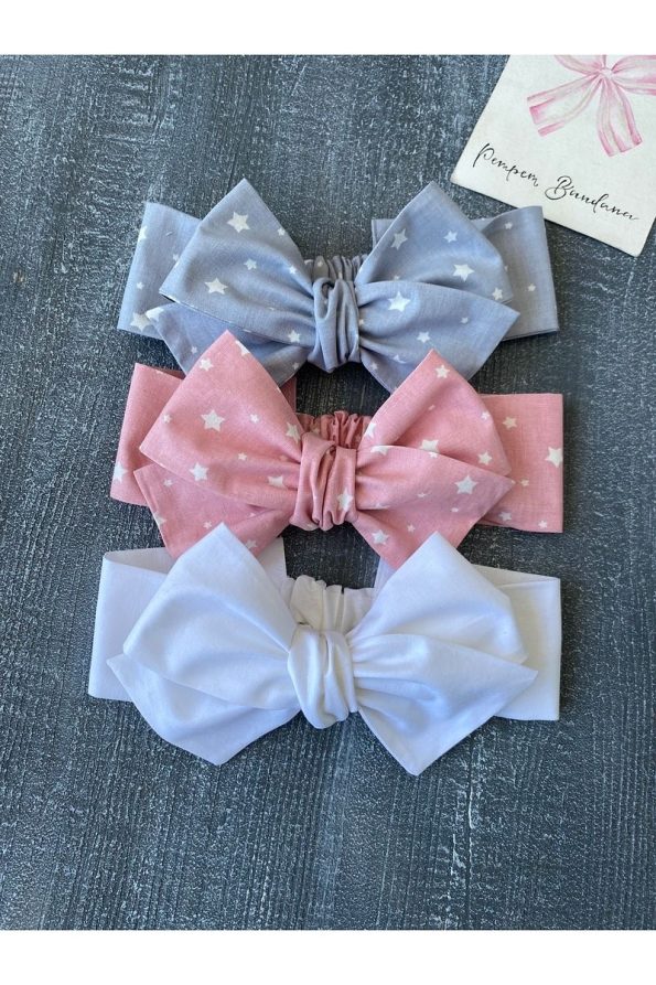 Pink Bow Bandana Set for Baby Girls