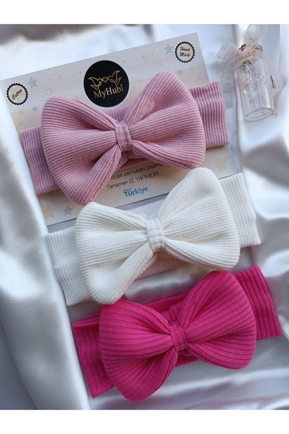 MyHubi 3-Piece Handmade Girl Baby Grand Bandana Set
